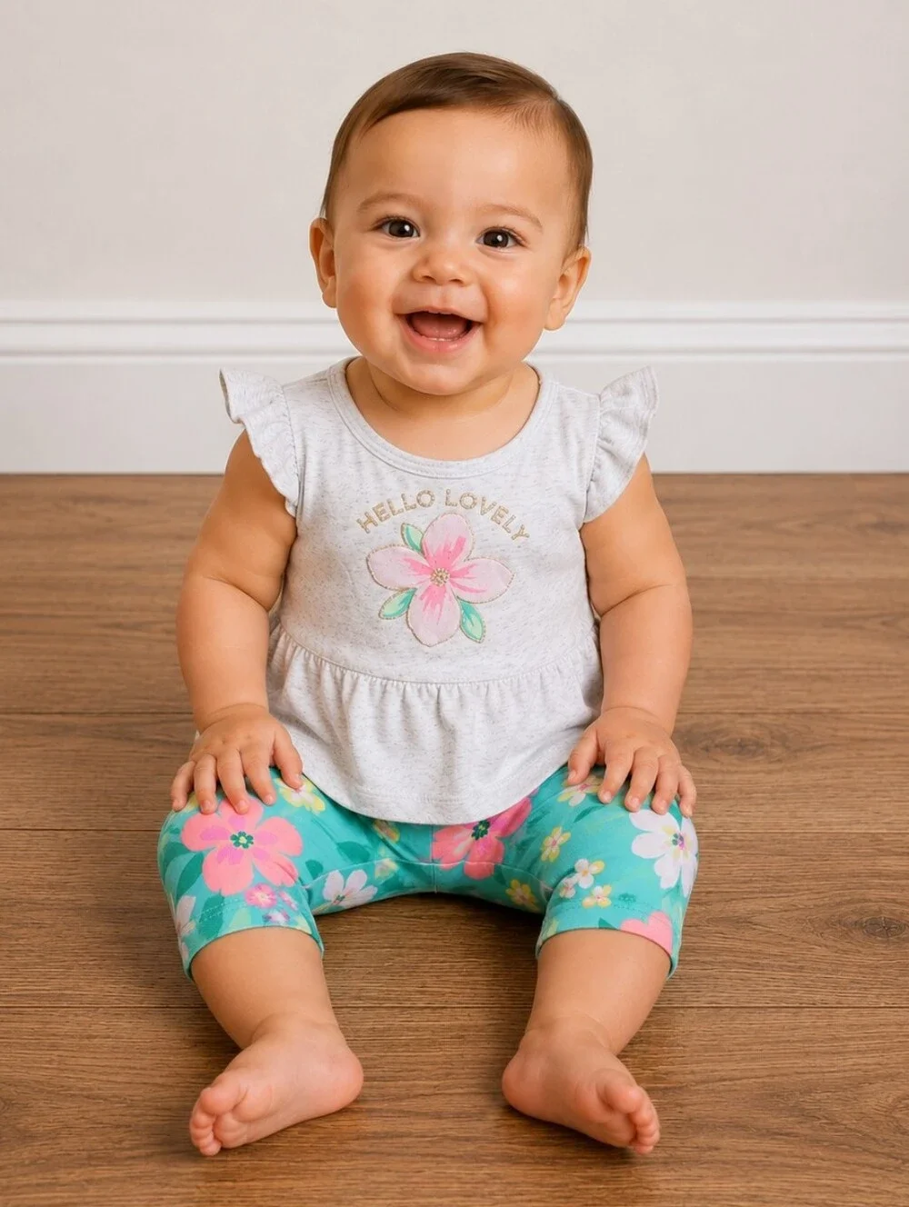 9 Months Carter's Girls Tropical Outfit - Picture 1 of 3